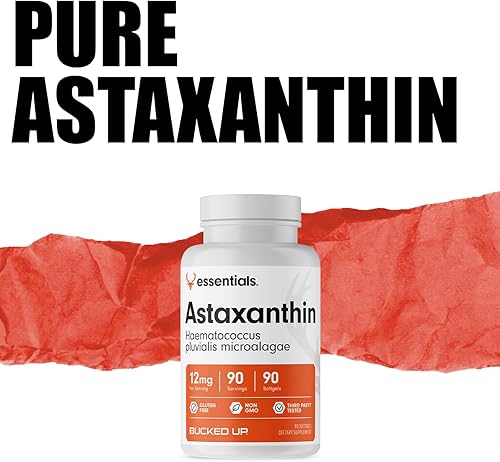 Miniatura 5 de Bucked Up Astaxantina 12 mg, esenciales (90 porciones, 90 cápsulas blandas)
