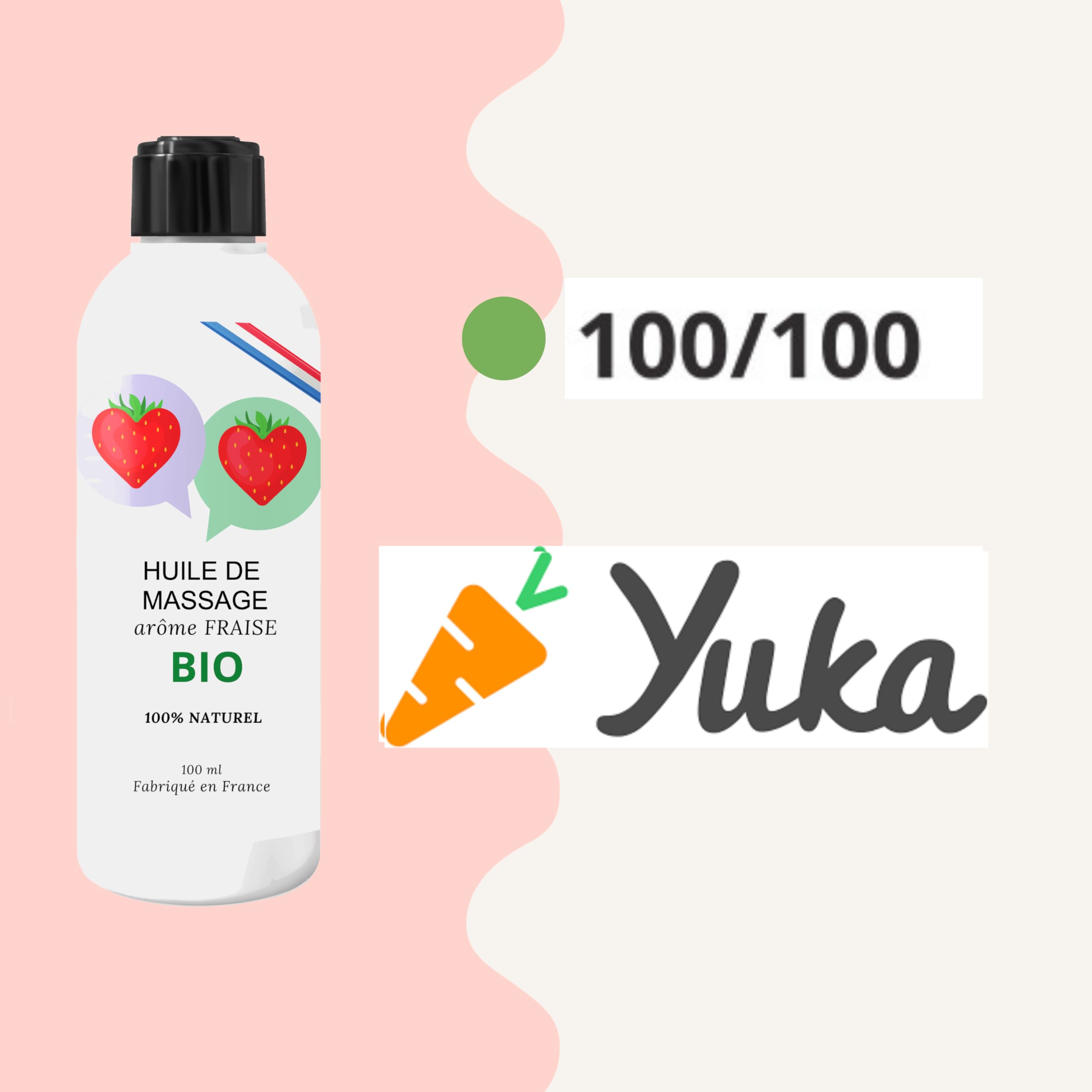 Huile De Massage Comestible IZOË BIO 100ml - Chauffante & Relaxante - Fabriqué En France