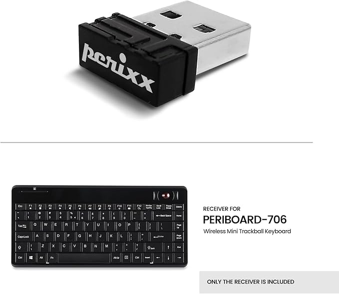 Perixx PERIBOARD-706PLUS Receptor USB de Repuesto Nano miniatura 2