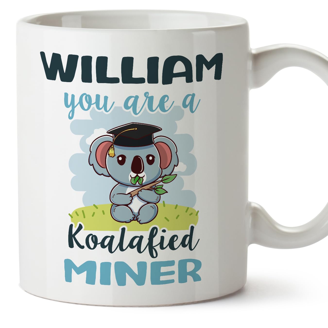 MUGFFINS Personalised Mug for Miner man - in English - Custom Koalafied - Funny Custom Gift for Colleagues - Ceramic 11oz Mug — image 1