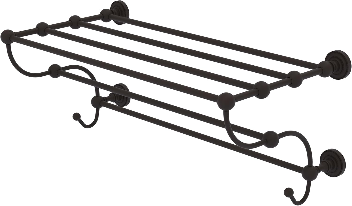 Allied Brass DT-HTL/36-5 Dottingham Collection 36 Inch Train Rack Towel Shelf, Oil Rubbed Bronze
