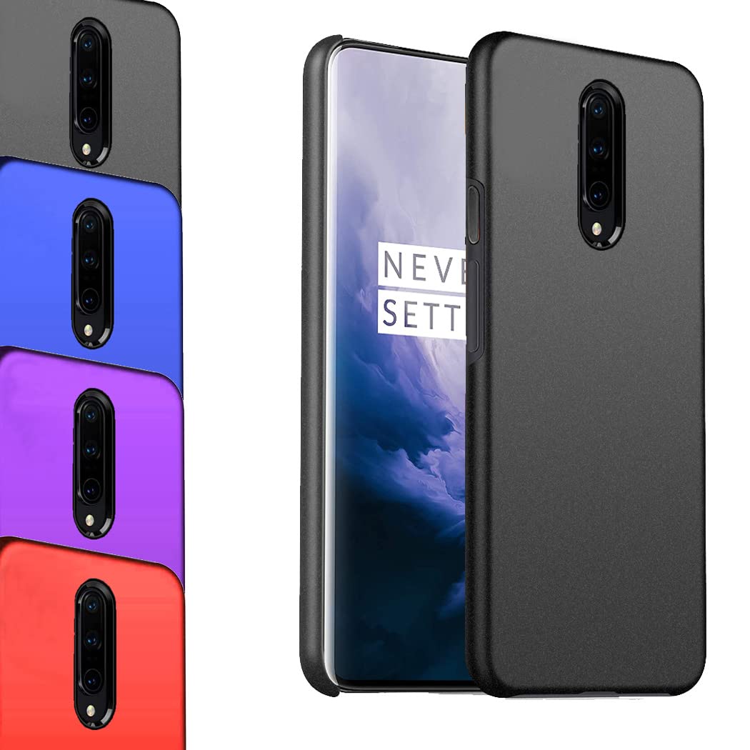 Custodia OnePlus 7Pro Effetto Sfumato Trasparente - Morbida Antiurto Con Cordino, Viola/Blu
