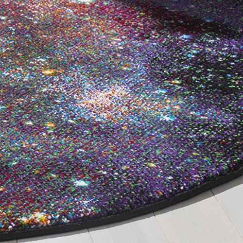 Tapete redondo 5'3" Safavieh Galaxy Abstracto Morado miniatura 4