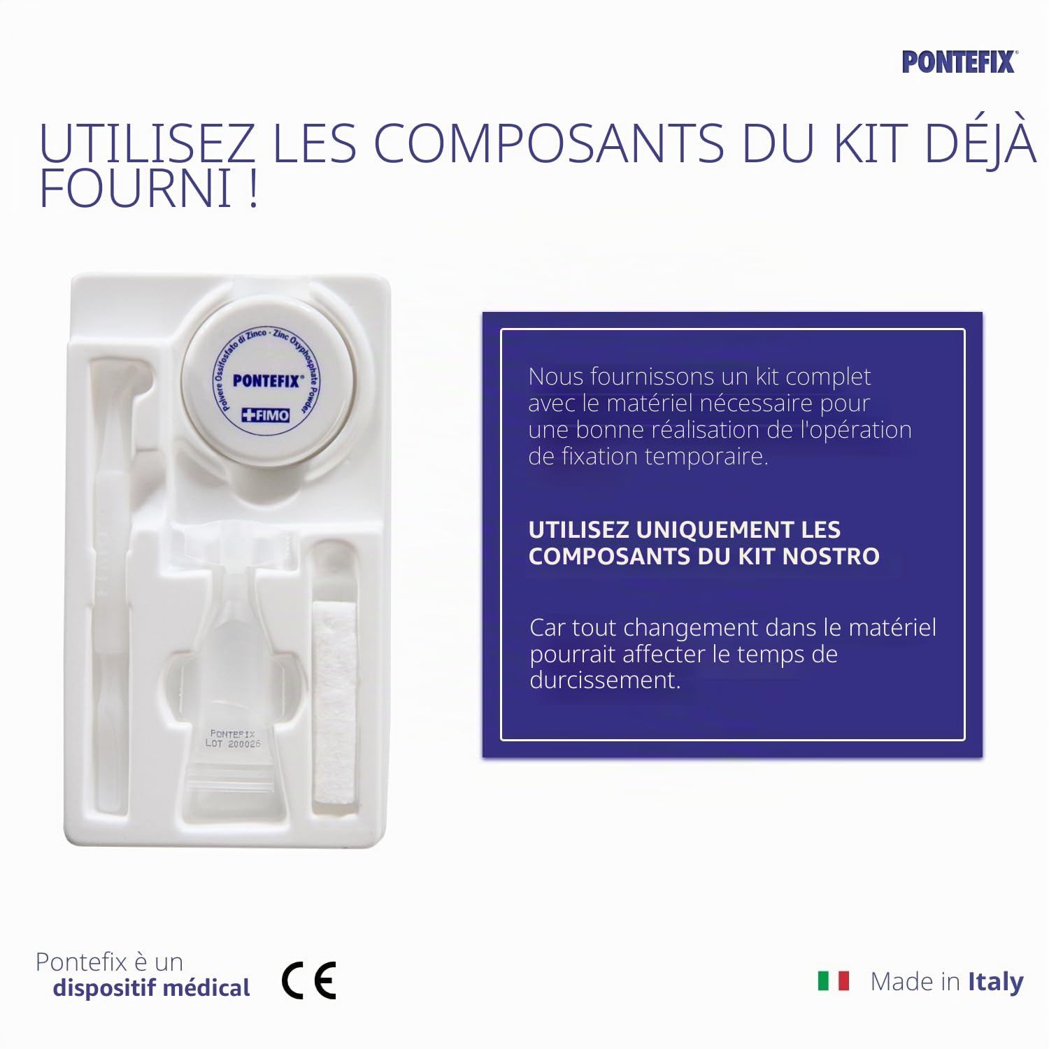 Ciment Dentaire, pour Resceller Couronnes ou Bridges- Fixe les Bridges, les Capsules Dentaires et les Dents Pivotantes