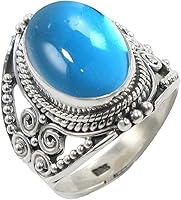 Vista 37 de Anillo de Plata Esterlina 925 para Mujeres con Piedra Preciosa Natural, Anillo de Compromiso de Plata Esterlina, Piedra Natal de Junio con Engaste