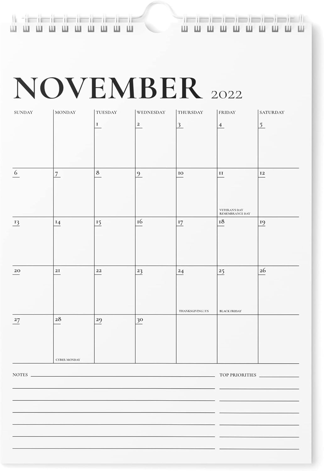 Buy Aesthetic Horizontal Modern Wall Calendar 20222023 11x17 Large