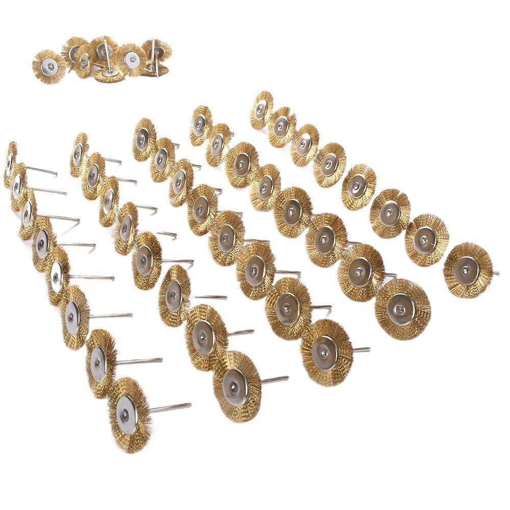 40 szt. szczotki mosiężne, druciane, do wiertarek, narzędzia obrotowe, polerowanie, usuwanie rdzy z metalu, czyszczenie wanglan(40Pcs)
