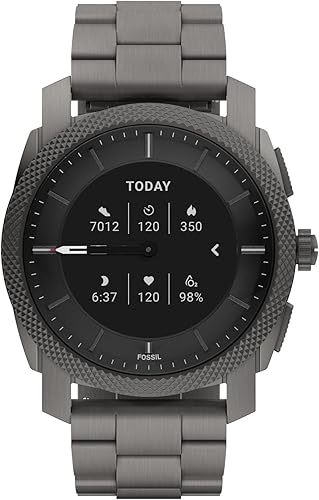 Miniatura 8 de Fossil Reloj inteligente híbrido Machine Gen 6 con Alexa integrado frecuencia cardíaca oxígeno en sangre y notificaciones de teléfonos inteligentes