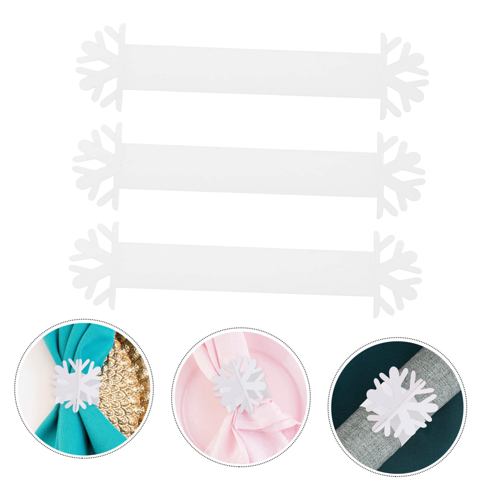 TOPBATHY 160 STK Serviettenring weihnachtliche tischdeko tischdekoration Weihnachten Serviettenschnallen für Hochzeiten Schneeflocken-Serviettenhalter Weihnachtsbedarf Weihnachtsdekoration