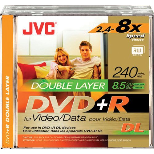 JVC VPRDL85Gu2 8X 8.5 Gb Dual Layer Dvd+R (2 Pk) (Discontinued by