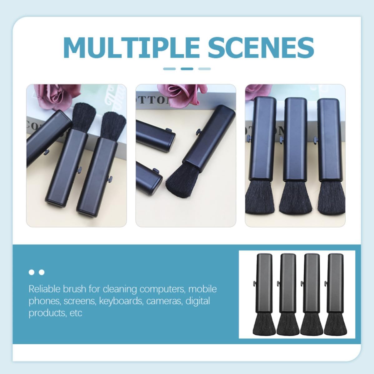 4pcs Keyboard Cleaning Brush for Computers and Printers Portable
