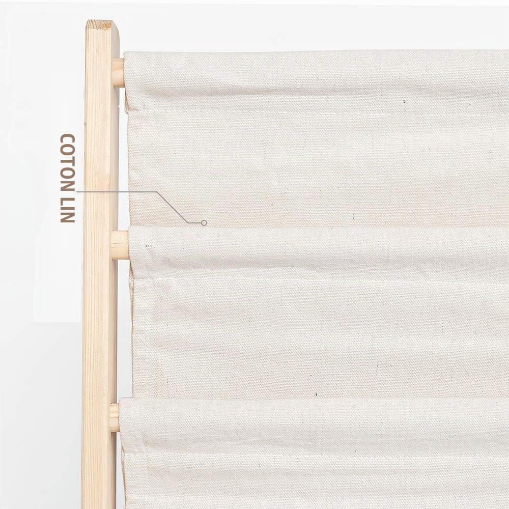 Bibliothèque pour enfants avec poche, 6 niveaux, bois naturel, étagère de rangement pour livres, hauteur parfaite pour lire (60 cm)
