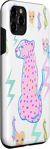 Vista 72 de iPhone 11 Pro Max Preppy Art Cheetah, Pink Cheetah, Preppy Art - Funda estética