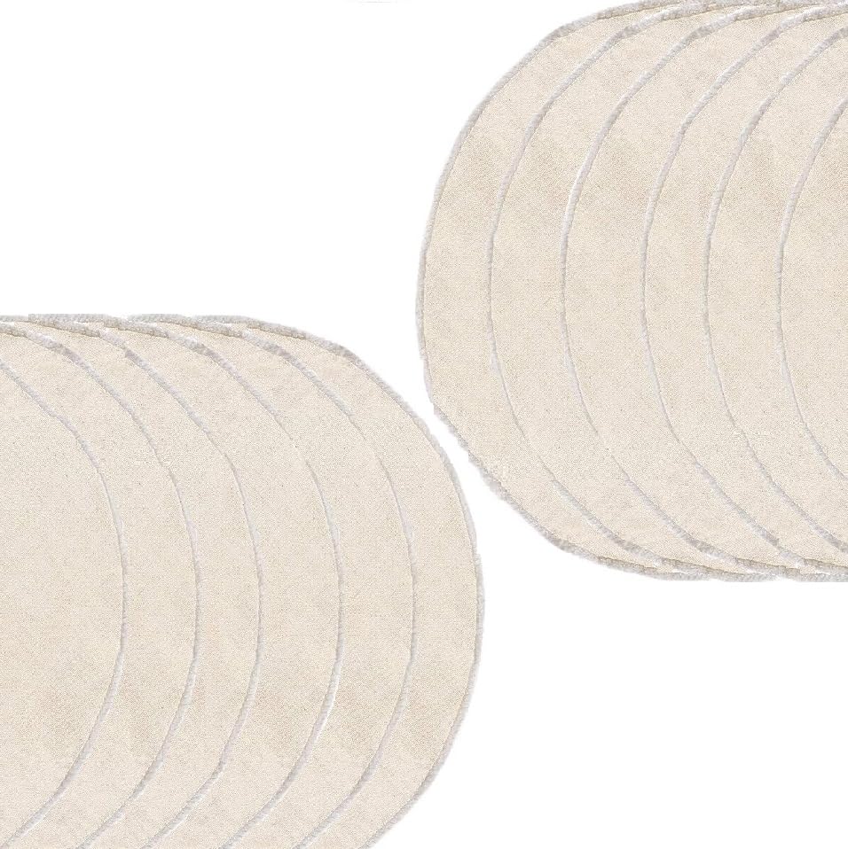 WUD Unbleached Muslin Idli Cloth 12 Round Pieces for Steaming Idlis Without Hole,Double Stitched Edges, Reusable Size- 30cm Diameter,Suitable for 3/4/5/6/7 Pit Idli Plates