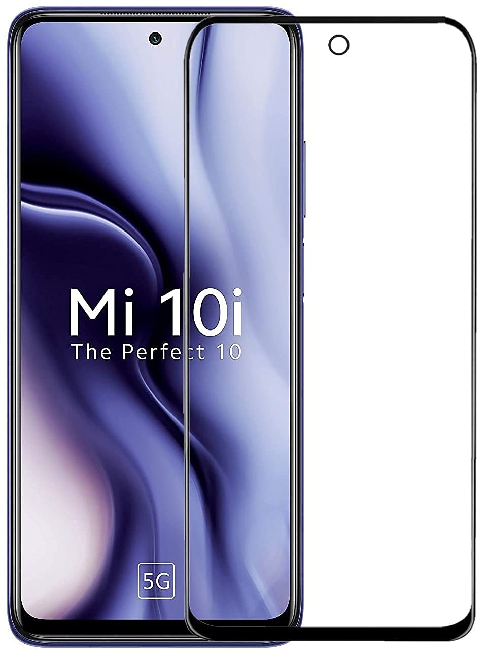 Blackzone Full Edge to Edge Premium Tempered Glass Screen Protector For Smart Phone Compatible With MI 10 i