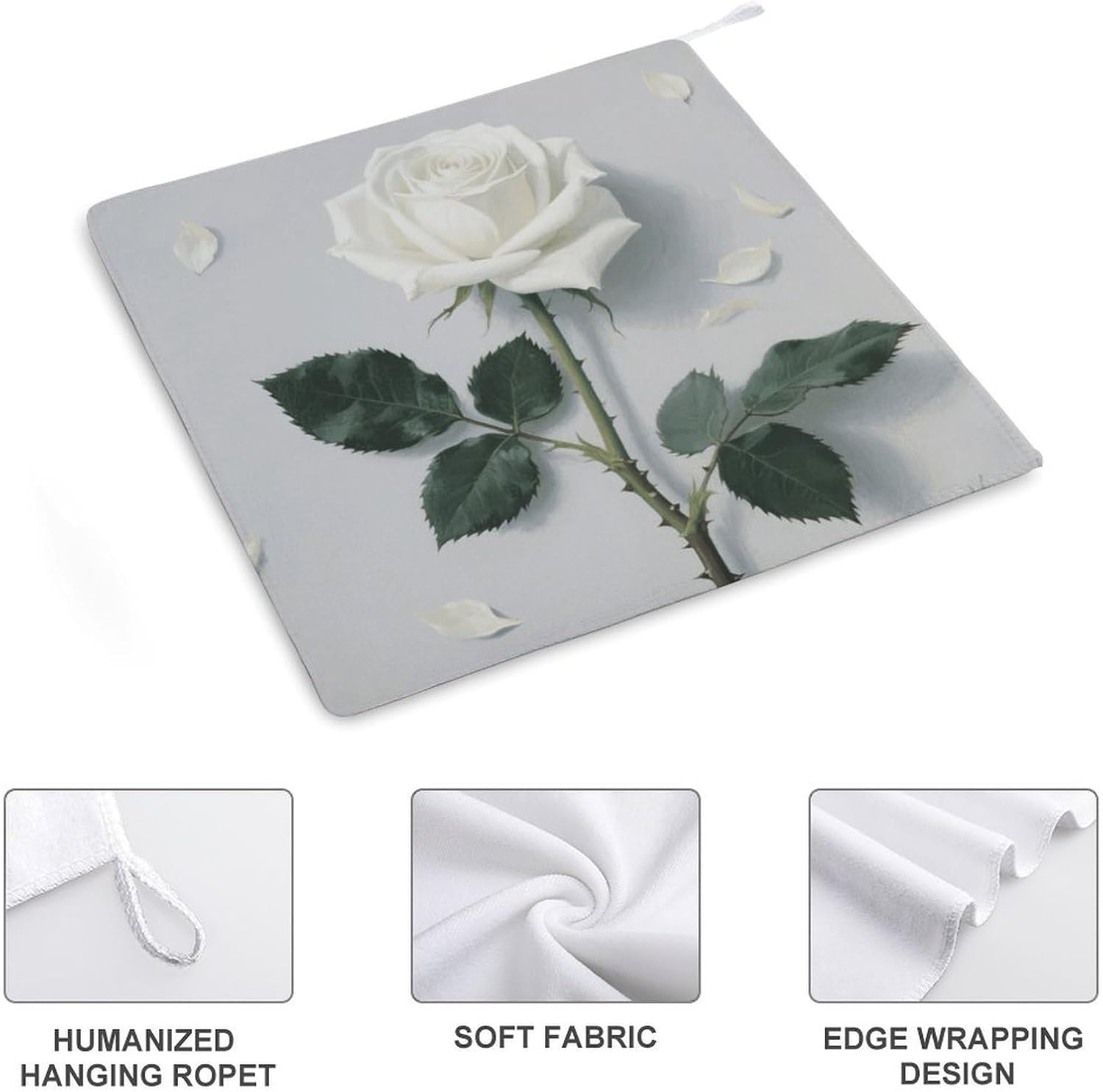 2PCS Absorbent Hand Towel with Hanging Ropet image 4
