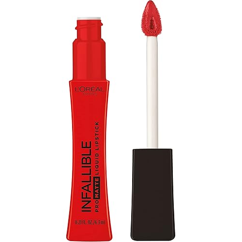 L'Oréal Paris Infallible Pro Matte Liquid Lipstick, Long-Lasting Intense Matte Color, Up to 16HR Wear, highly pigmented, full coverage liquid lipstick, Red Affair, 0.21 fl. oz.