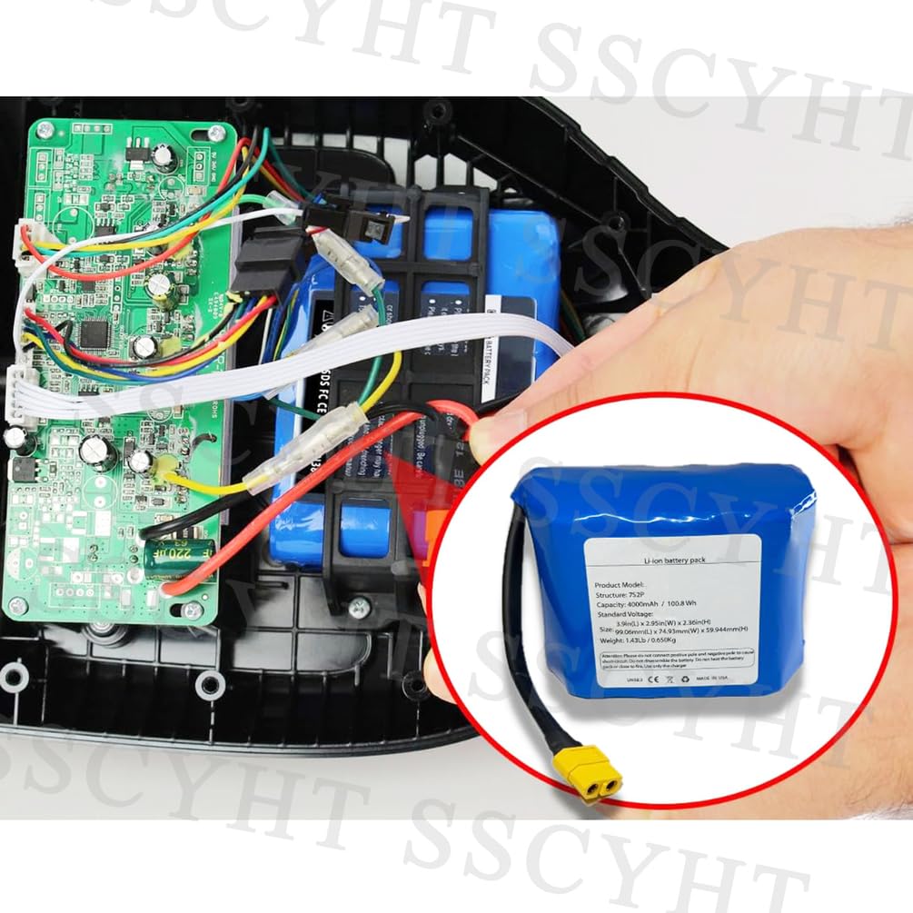 Batterie Lithium 7S2P 29,4 V, 24 V, 4 Ah, 117,6 Wh, Rechargeable, pour Hoverboard, Voiture Auto-équilibrée/Scooter Pliable, avec connecteur XT60