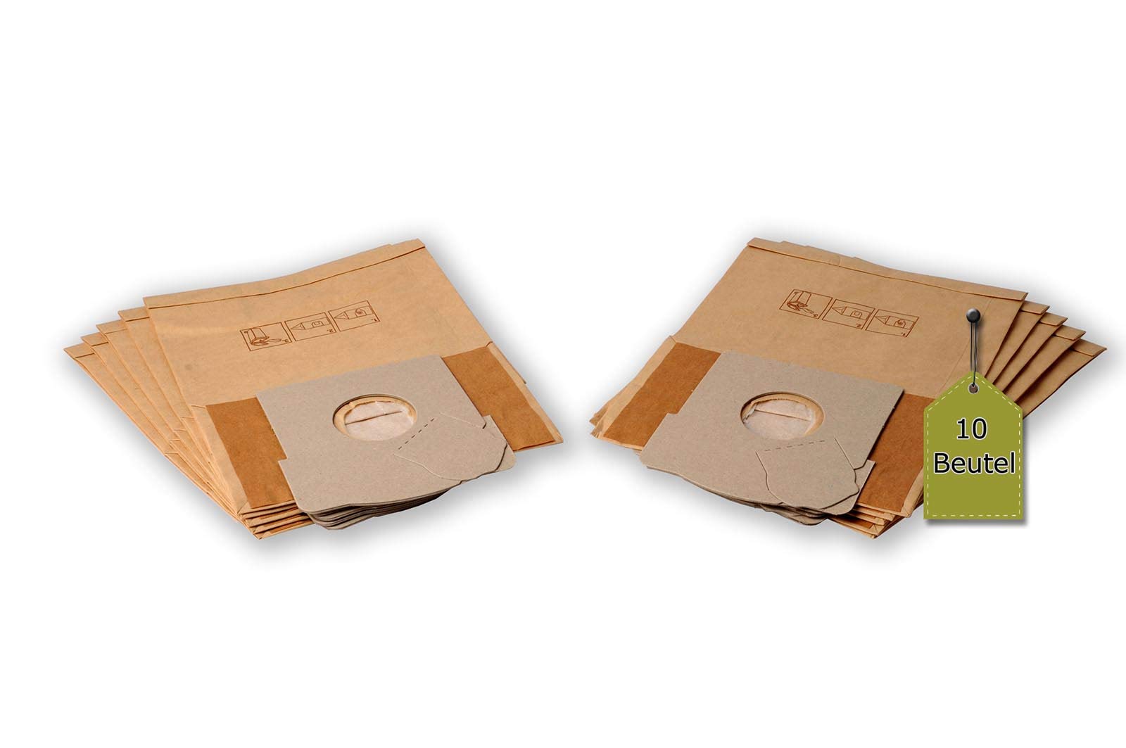 10 Sacchetti Aspirapolvere Per Fakir 1207/1217/C: Con 2 Filtri E 2 Filtri Motore