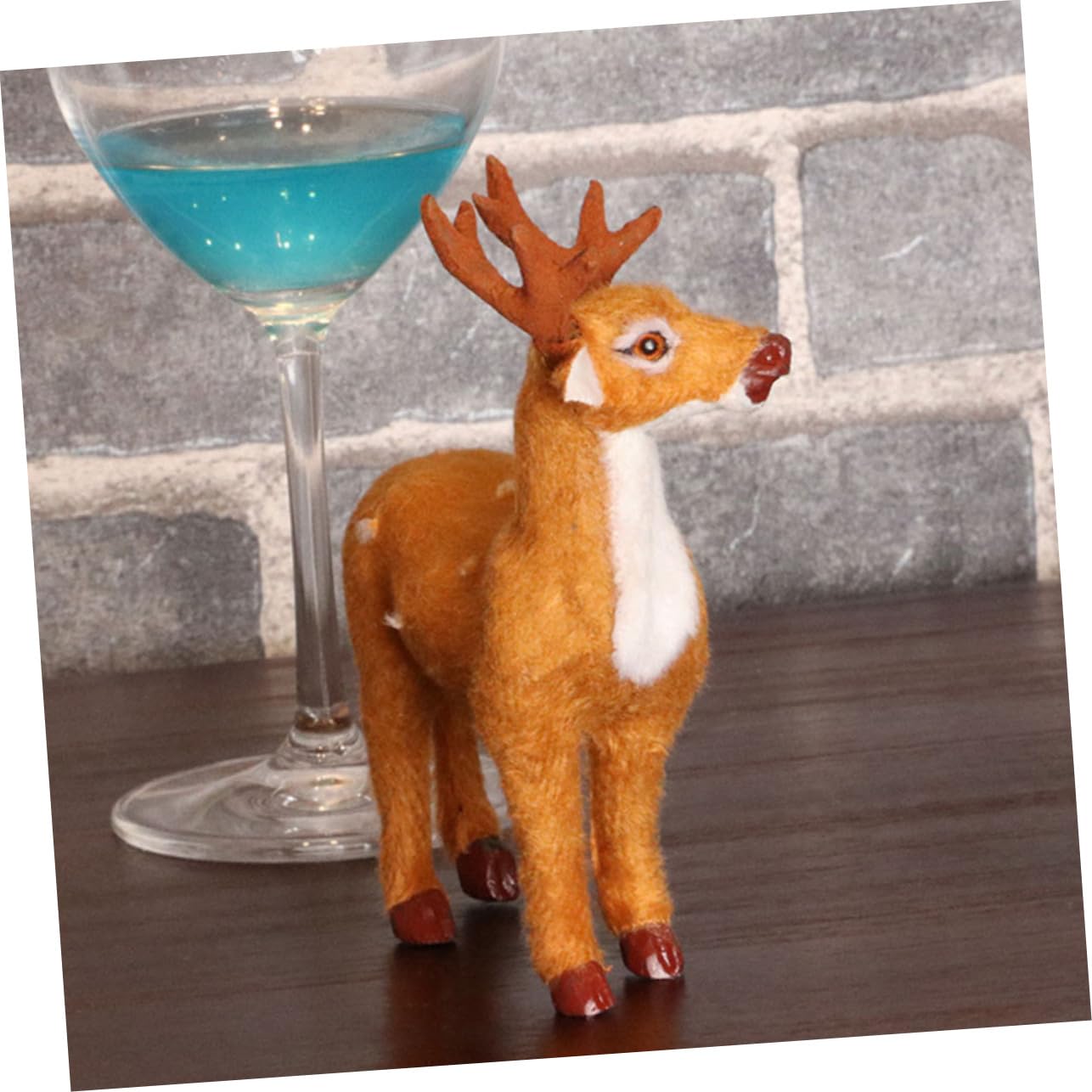 Abaodam 10stücke Teiliges Aus Feinen Elch-tischdekorationen Für Weihnachten Realistische Rentier-Ornamente Für Festliche Anlässe Und Home Decor