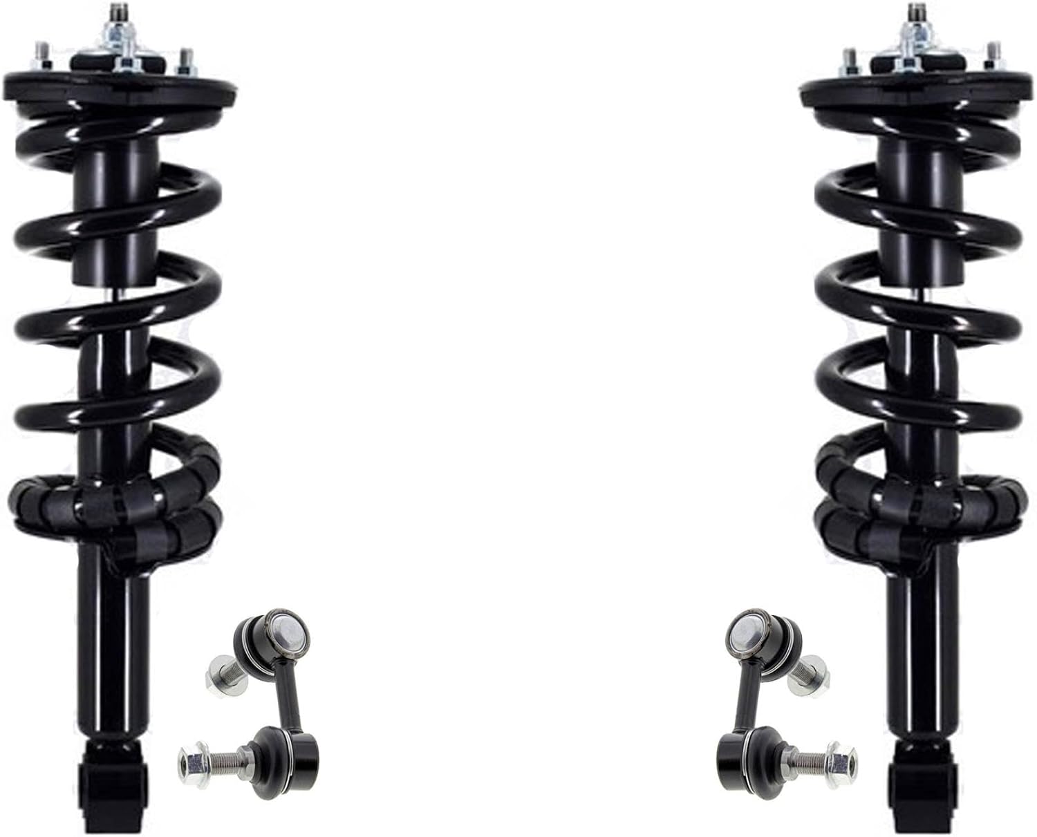 Front Complete Struts W/Coil Spring & Sway Bar Links For Nissan Titan XD 16-23