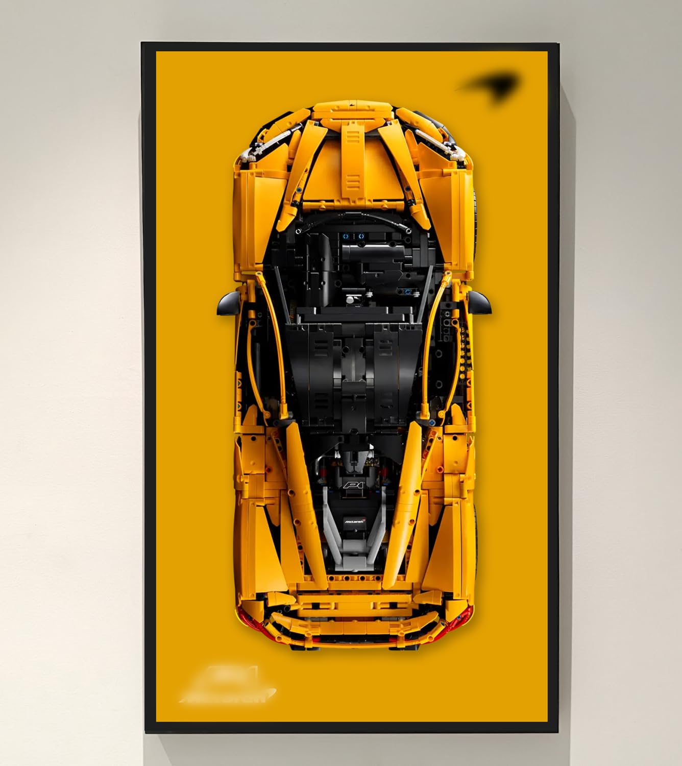 Lego Technic McLaren P1 1:8 Wall Chart 42172, Compatible with Lego P1 McLaren, Gift Ideas for Lego Car Wall Mount Lovers, Wall Plate Only.