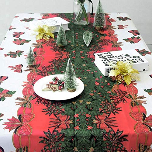 seawe Manteles,Bonitos Manteles Manteles De Navidad Decoración De Fiesta De Navidad Manteles Rectangulares Antimanchas Manteles con Estampado De Árbol De Navidad 150x180cm