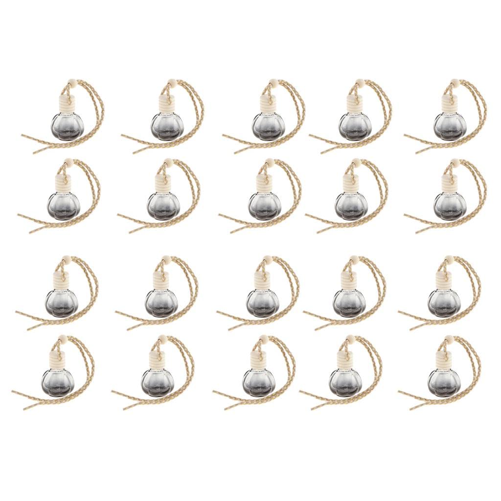 Empty Glass Perfume Bottle Car Hanging Pendant, Pumpkin Shape, 10ml, 20 Pieces-image-30