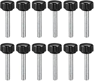 Tool parts M5 x 30mm Male Thread Knurled Clamping Knobs Grip Thumb Screw On Type 12 Pcs