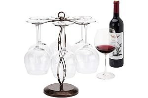 MyGift Bronze Countertop Tabletop Wine Glass Holder