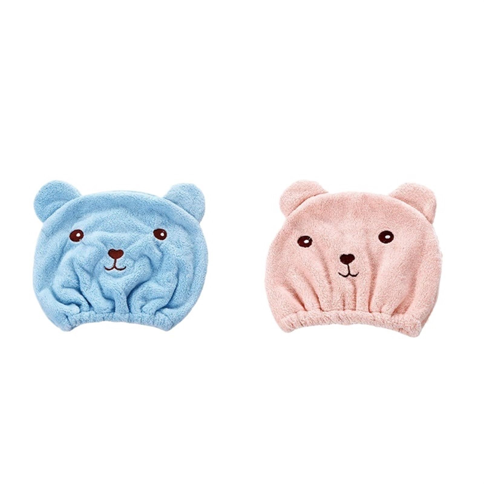 Toallas para Secar El Pelo Gorro de Secado for el Pelo Osito, Toalla Microfibra rápido, Gorro Ducha for Cabello, Toallas envueltas, baño, Accesorios(2IN1,20PCS)