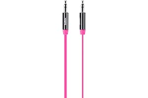 Belkin MIXIT Aux Cable, Tangle-Free, 3 Ft, Pink