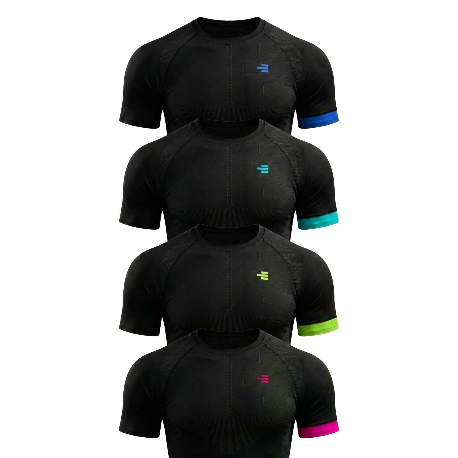R-EVENGE Maglia a Manica Corta Compression da Uomo, Ideale per Il Workout in Palestra