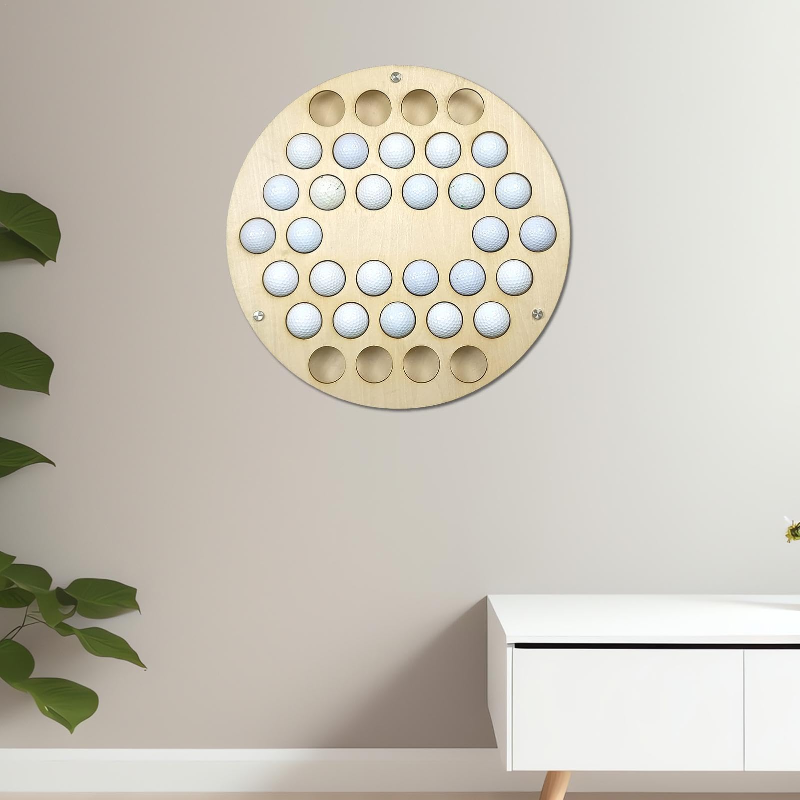 Soporte de bola de golf de madera – Presentación de la colección de bolas