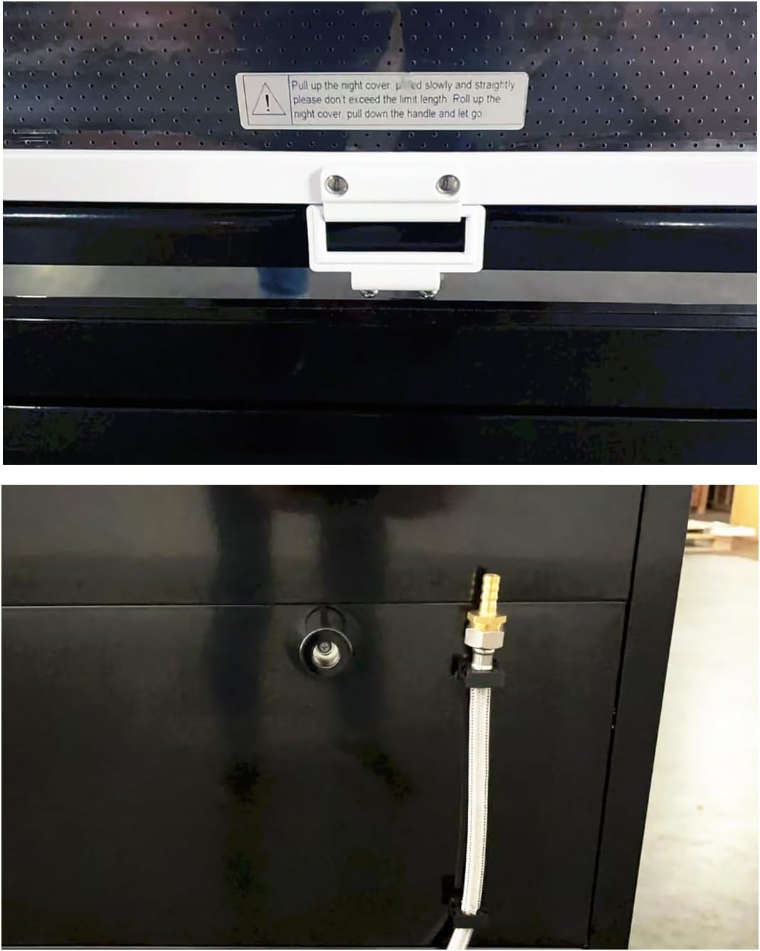 Commercial Refrigerator Open Air Slanted Edge Merchandiser 60" Width Black Coffee Shop NSF Showcase Cooler CF-1520