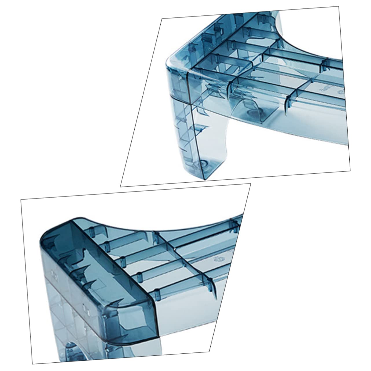 Taburete de Baño Antideslizante para Inodoro, Plástico Pet Azul
