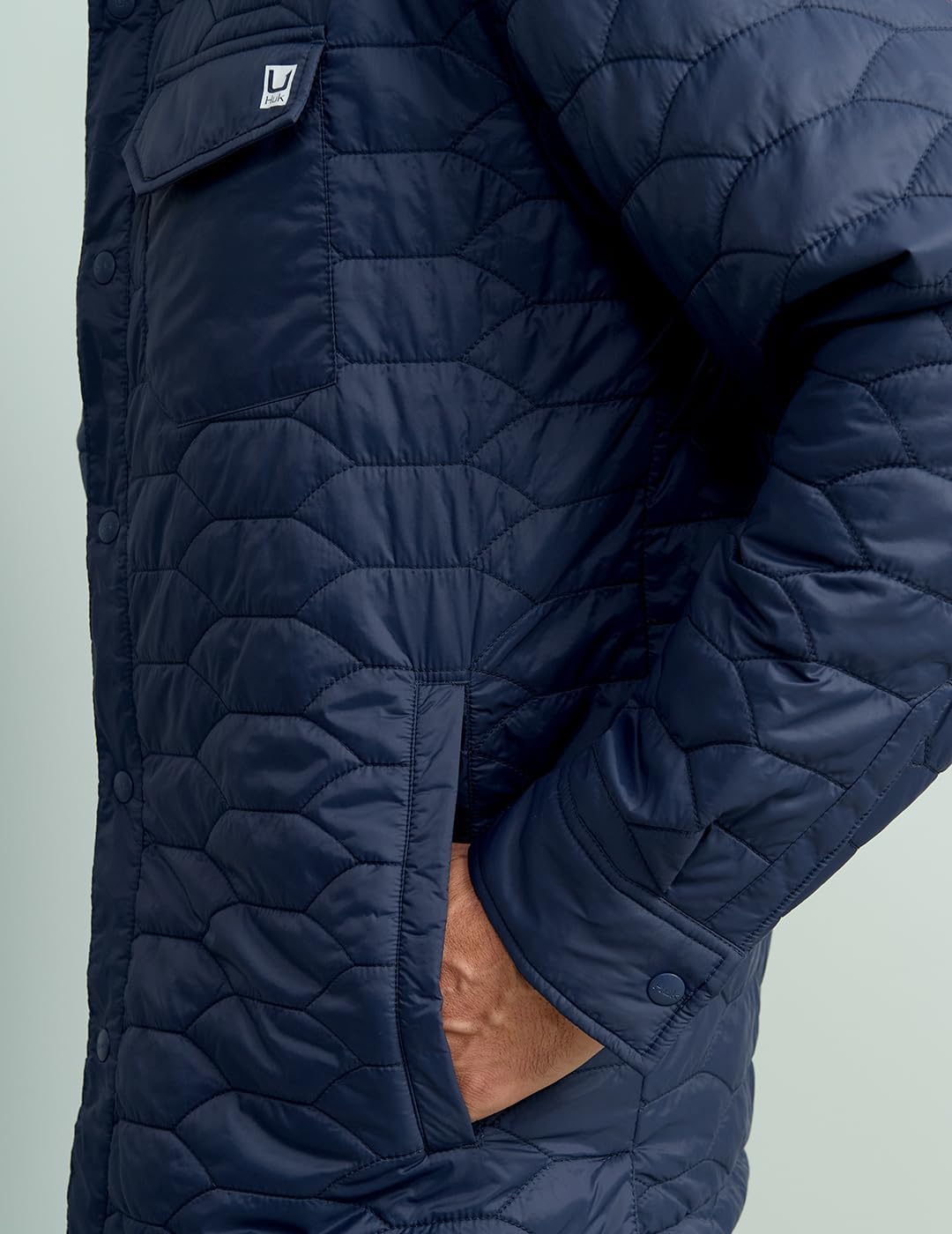 HUK - Men's Scale Shacket, DWR Insulated Performance Fishing Shirt Jacket - Image 3