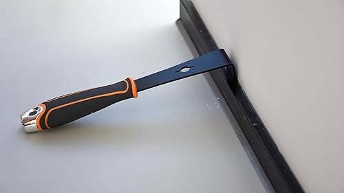 Miniatura 5 de ROLLINGDOG Barra de palanca pequeña de 1.5 pulgadas, barra de palanca plana y fina para moldura de acero inoxidable con revestimiento protector,