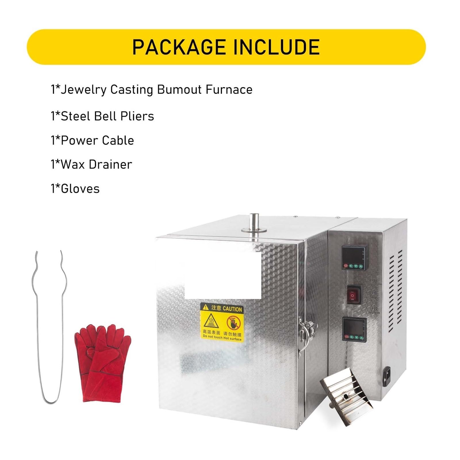 Professioneller 1200 °C Burnout-Ofen Gipsofen W Digitalanzeige Sektionale Temperaturregelung For Nass-Trocken-Gipsform Sicher Und Stabil