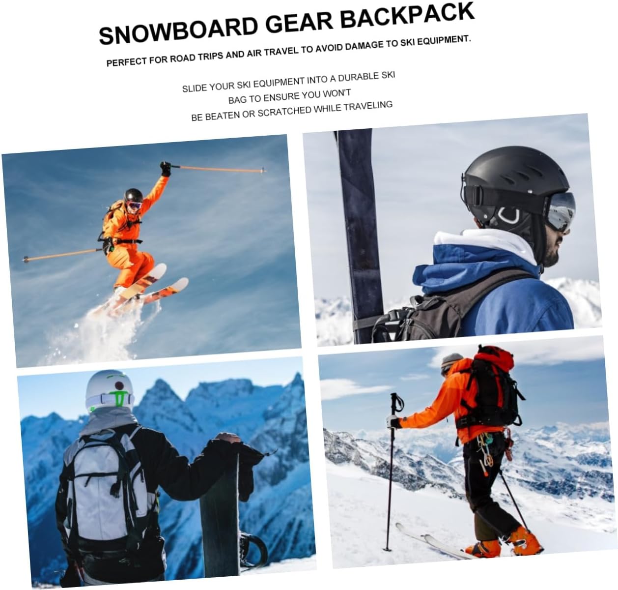 FOMIYES Snowboard Bag Snowboard Cover Black Sturdy Shoulder Strap for Convenient Ski Gear Protection and Travel