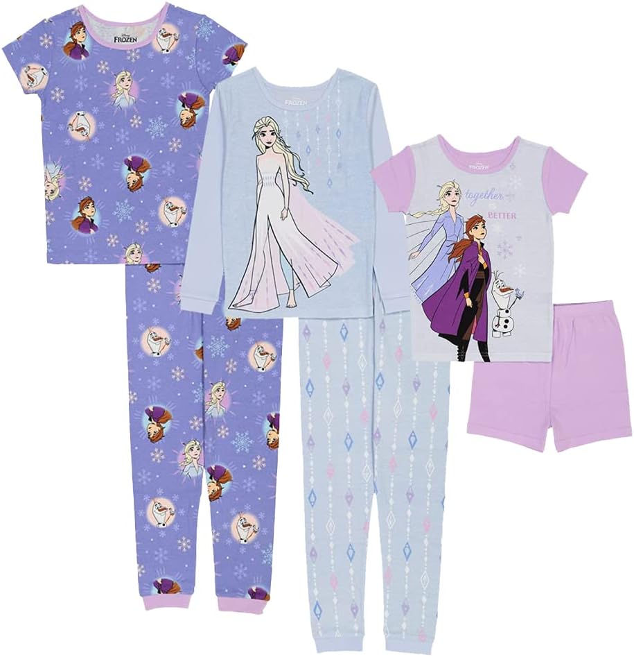 Unisex Kids' 6-piece Snug-fit Cotton Matching Comfortable Pajama Set, Soft & Cute for Kids