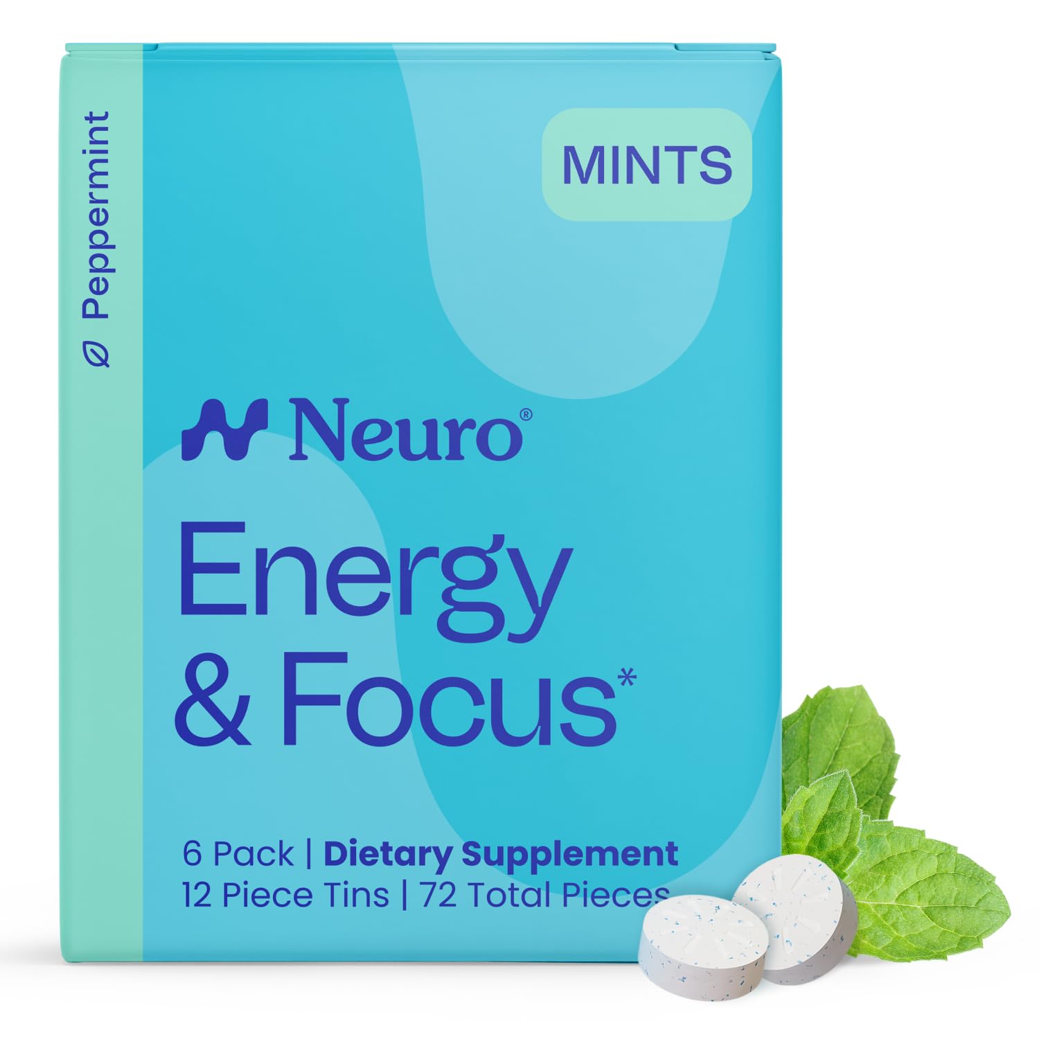 NeuroGum Energy Caffeine Mints - Sugar Free with L-theanine