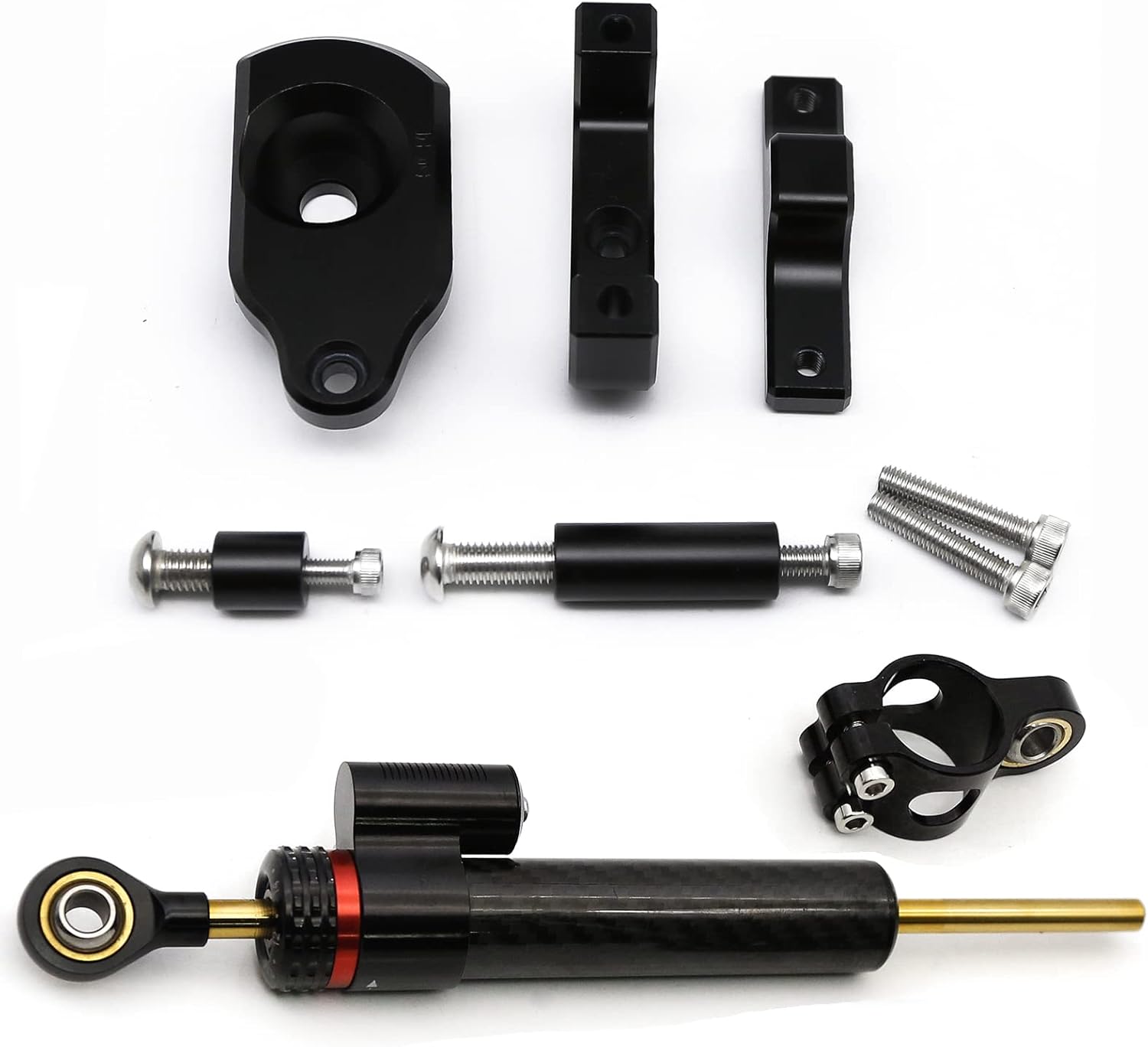 FXCNC Universal Directional Steering Damper compatible with Kaabo Mantis Dampers Stabilizer Buffer Mounting Bracket Kit Acessories