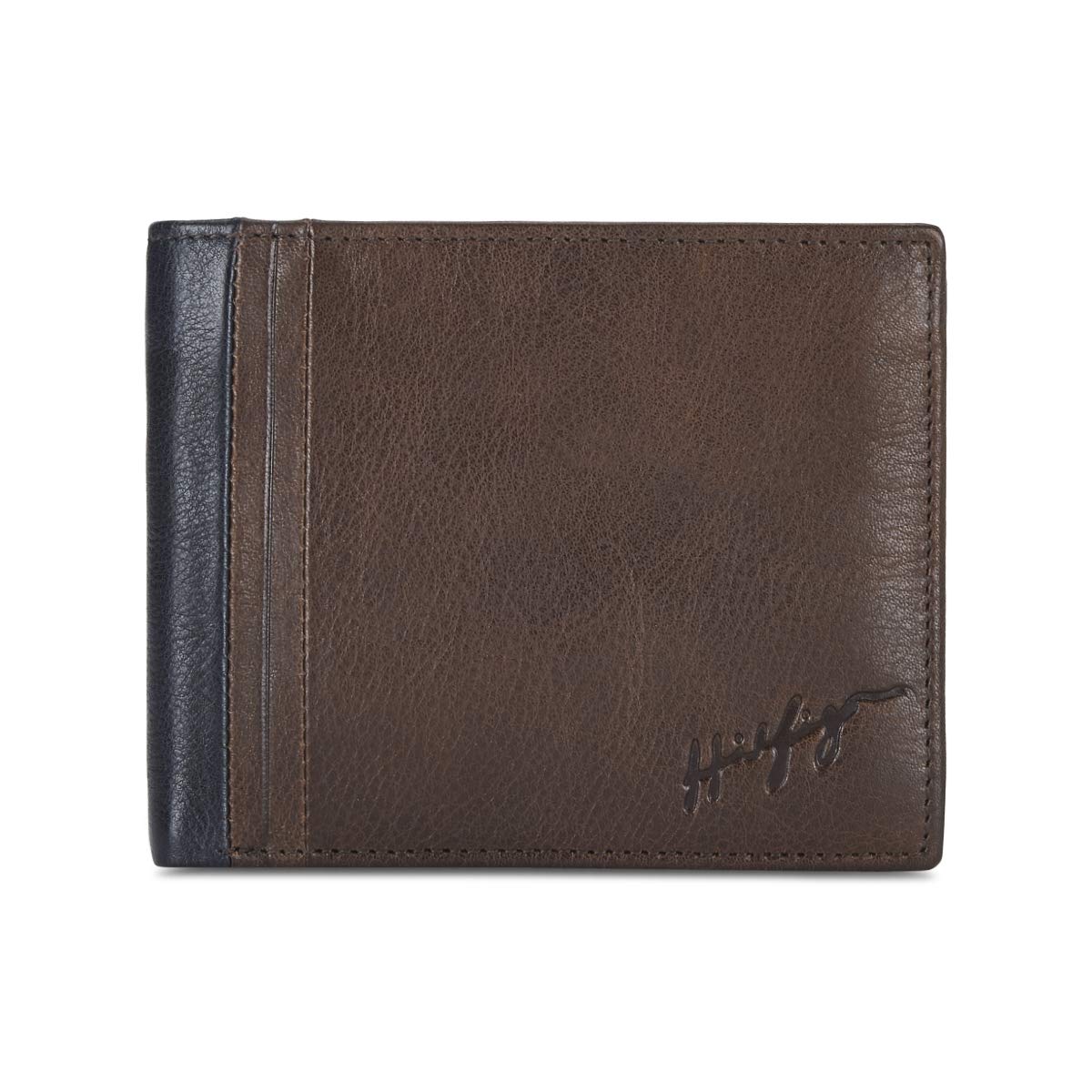 Brown/Navy Men's Wallet (TH/BRENNENGCW0308) |Material: Leather