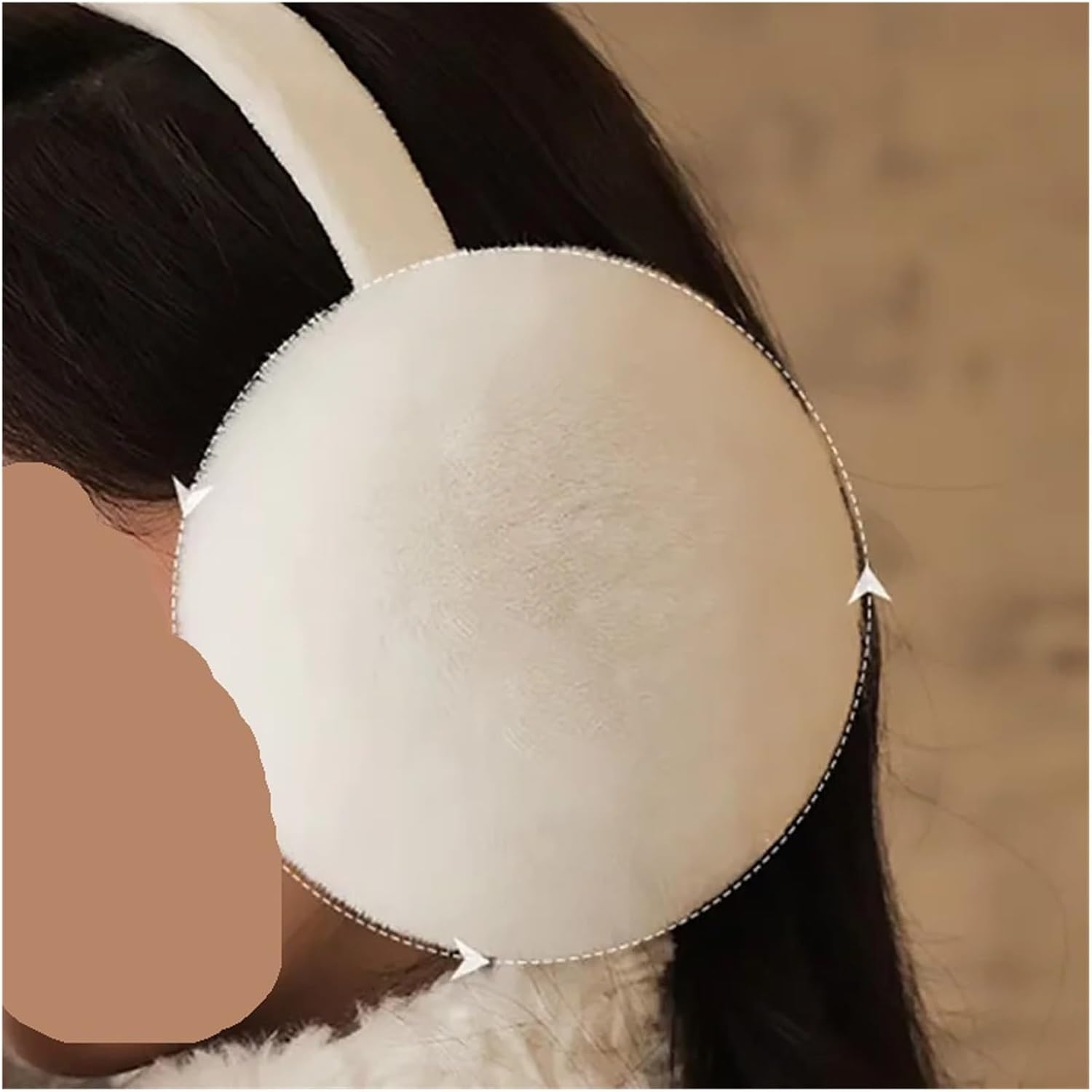 mens ear muffs for winter Solid Soft Plush Ear Keep Warmer Winter Earmuffs Women Men Fashion Outdoor Earflap Protection mens earmuffs(WHITE)
