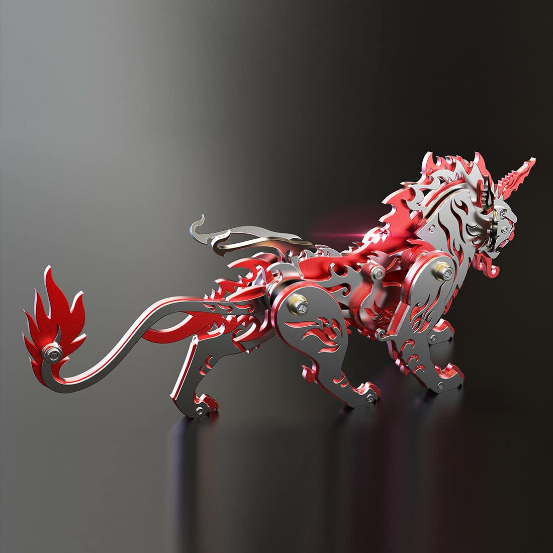 Generic Rompecabezas de metal 3D para adultos, rompecabezas 3D DIY tigre de metal, rompecabezas 3D, kit de modelo de rompecabezas de escritorio, regalos - 96 piezas