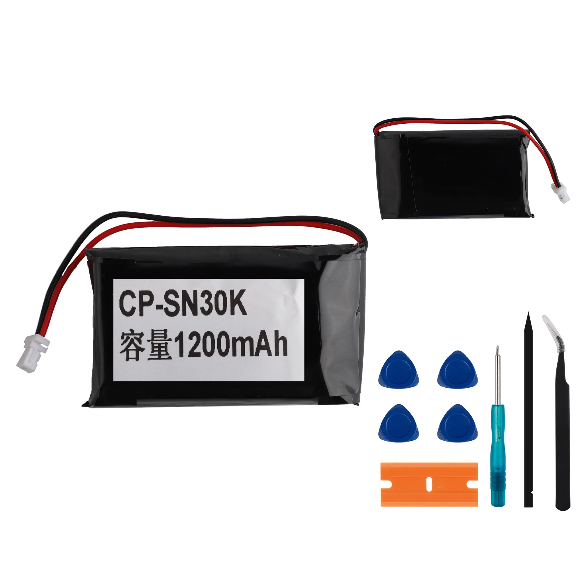 Akumulator zastępczy CP-SN30K 3,7 V 1200 mAh kompatybilny z Sena 30K, 50S zestaw słuchawkowy Bluetooth do motocykli, akumulator do bezprzewodowego zestawu słuchawkowego z narzędziami