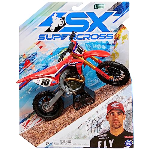 Supercross, Authentic Justin Brayton 1:10 Scale Collector Die-Cast Motorcycle Replica with Display Stand - Thumbnail 2