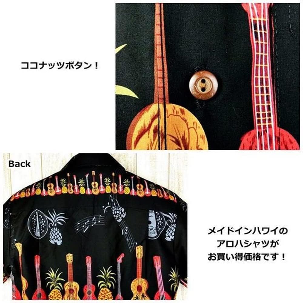 Winnie Fashion アロハシャツ XXL ハワイ製 ウクレレ柄