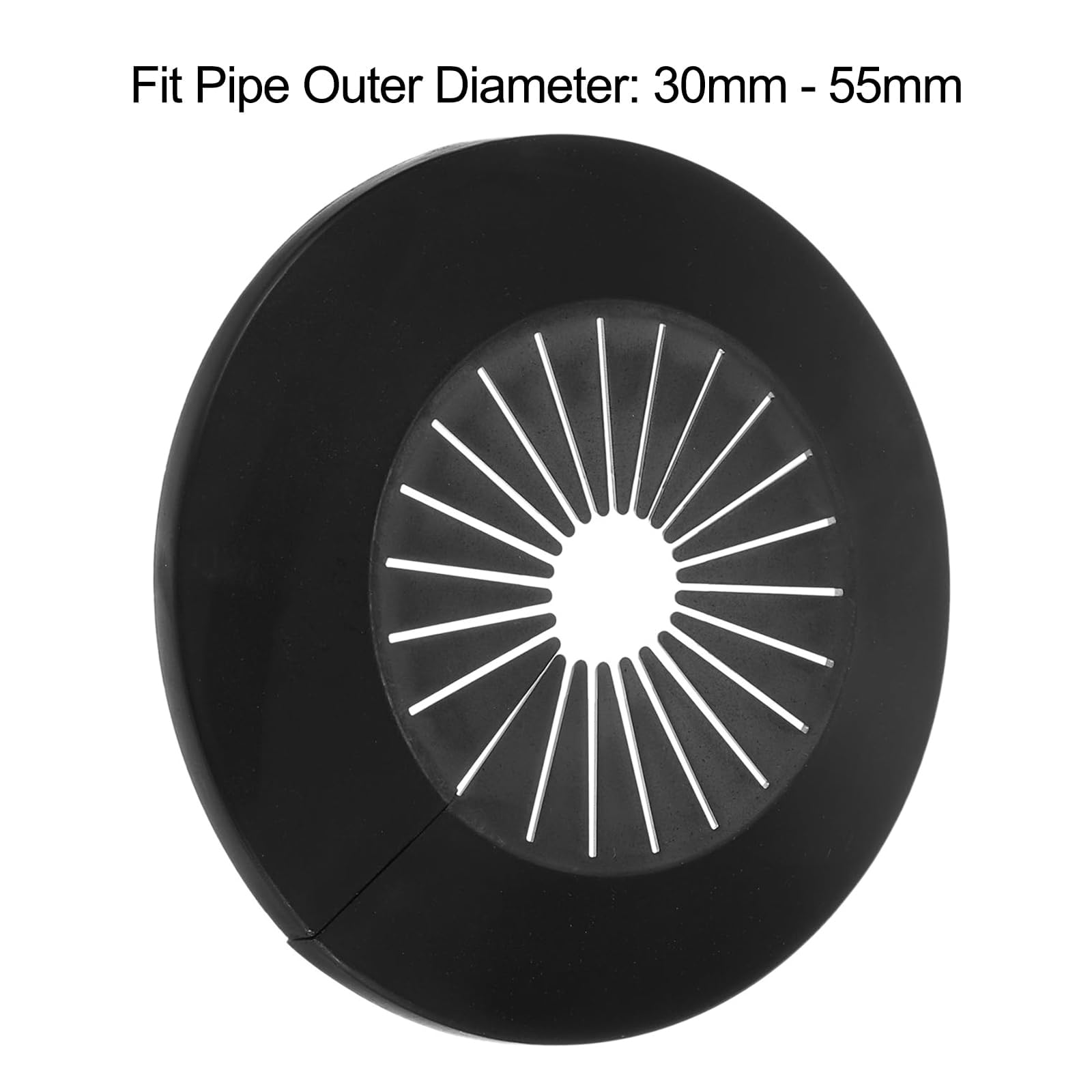 TOP-VIGOR 2pcs 30mm-55mm Pipe Cover Decoration, PP Plastic Escutcheon Pipe Collar for Water Pipe Drain Line - Image 3